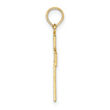 14K Textured Lace Center Cross Charm