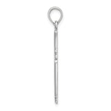 14K White Gold Cross W/Starburst Center Charm