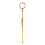 14K Polished Square Cross w/ Heart Design Charm