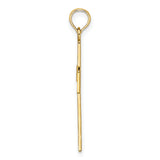 14K Polished Square Cross w/ Heart Design Charm