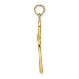 14K Cross w/ Filigree Center Charm