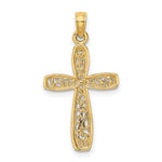 14K Cross w/ Filigree Center Charm
