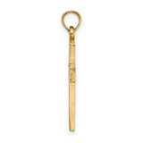 14K Polished and Cut-Out Cross Charm
