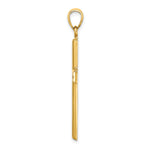 14K Polished Beaded Cross Charm