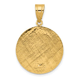 14K Polished Saint Christopher Medal Round Charm