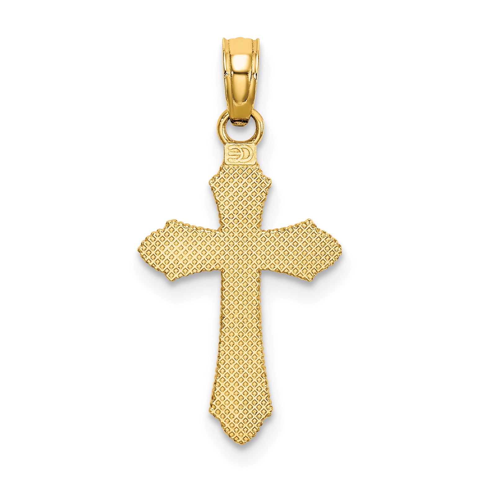 14K D/C w/ Beaded Edge Cross Charm