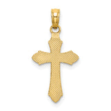 14K D/C w/ Beaded Edge Cross Charm