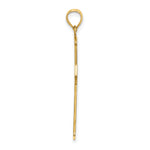 14K Arrow Tip Cross W/ Cross Accents Charm