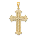 14K 2-D Filigree Center Block Cross Charm
