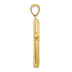 14k Beveled Cross Pendant