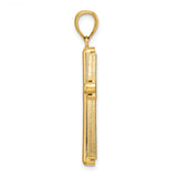 14k Beveled Cross Pendant