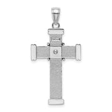 14k White Gold Polished Cross Pendant