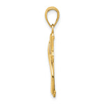 14K Cross With Drape Charm