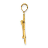 14K Polished Cross W/ Communion Cup Charm