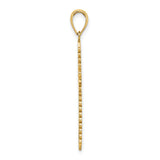 14K w/ Lace Border Cross Charm