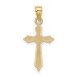 14K w/ Engraved Edges Cross Charm