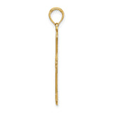 14K Textured and Cut-Out Cross Charm