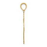 14K Cross w/ Heart Center Charm