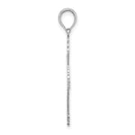 14K White Gold Cross w/ Heart Center Charm