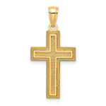 14K Block Cross Charm