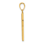 14K Block Cross Charm