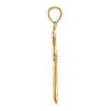 14K D/C Cross w/ Fancy Edges Charm