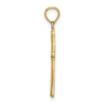14K D/C Striped Cross Charm
