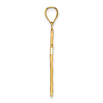 14K Beaded Cross Charm