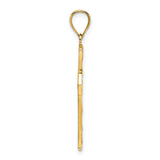 14K Beaded Cross Charm