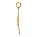 14K Crucifix W/ Fancy Edges Charm