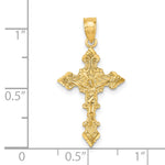14K Crucifix W/ Fancy Edges Charm
