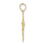 14K Crucifix W/ Fancy Tips Charm