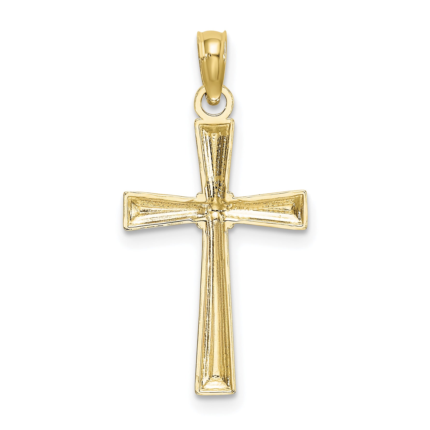 14K D/C and Textured Cross Charm
