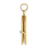 14K 3-D Moveable Santa Biblia Book/Spanish Bible Charm