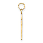 14K Flower In Cross Charm