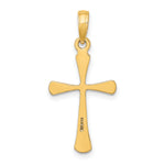14K Polished Beveled Tip Cross Charm