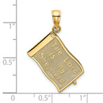 14K 3-D Moveable Pages The Lord Is My Shepherd Psalm 23 Charm