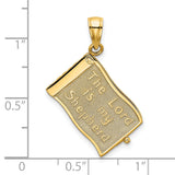 14K 3-D Moveable Pages The Lord Is My Shepherd Psalm 23 Charm
