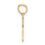 14K Polished and Engraved OY VEY Charm
