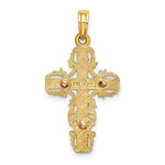 14K Two-Tone w/ Lace Trim Cross Charm