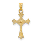 14k Two-Tone Cross w/ Heart Charm