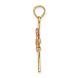 14K Two-Tone 2-D Boy On Cross Charm