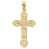 14K Two-tone Crucifix W/ Scrolled Tips Charm