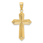 14K W/ Rhodium Center Cross Charm