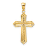 14K W/ Rhodium Center Cross Charm