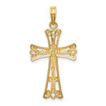 14K w/Rhodium D/C Cross Charm