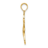 14K W/ Rhodium Flying Angel Charm