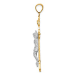 14k Two-tone INRI Crucfix Pendant
