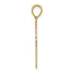 14K w/ Rhodium D/C Cross Charm