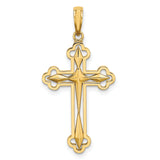 14K W/ Rhodium D/C Reversible Cross Charm